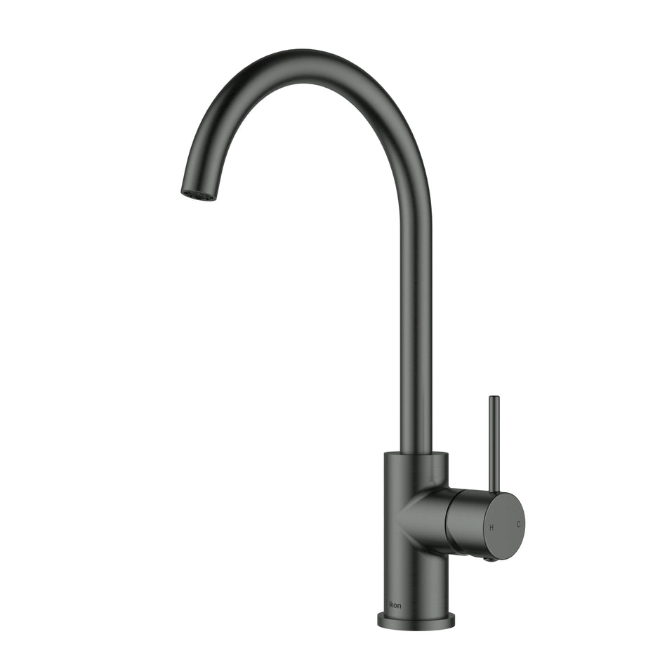 Ikon Hali Sink Mixer in Gun Metal