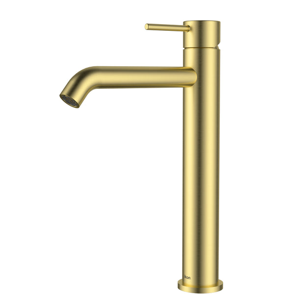 Ikon Hali Basin Mixer High Rise in Brushed Gold