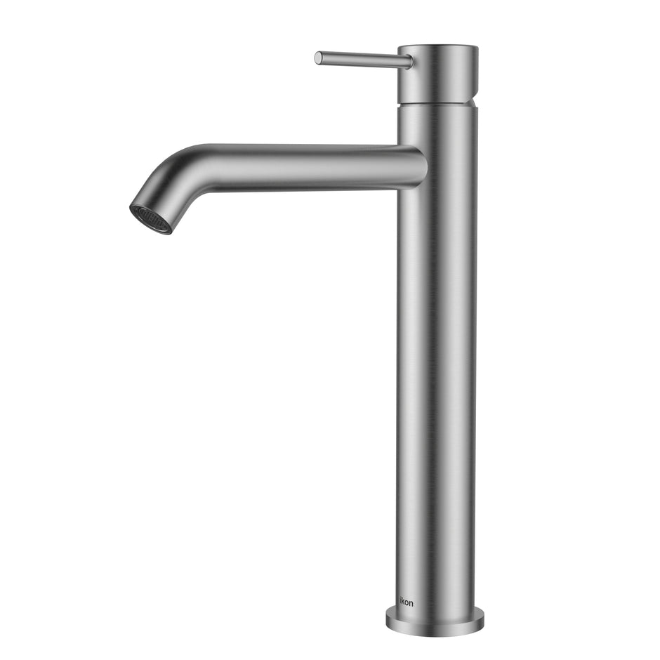Ikon Hali Basin Mixer High Rise in Brushed Nickel