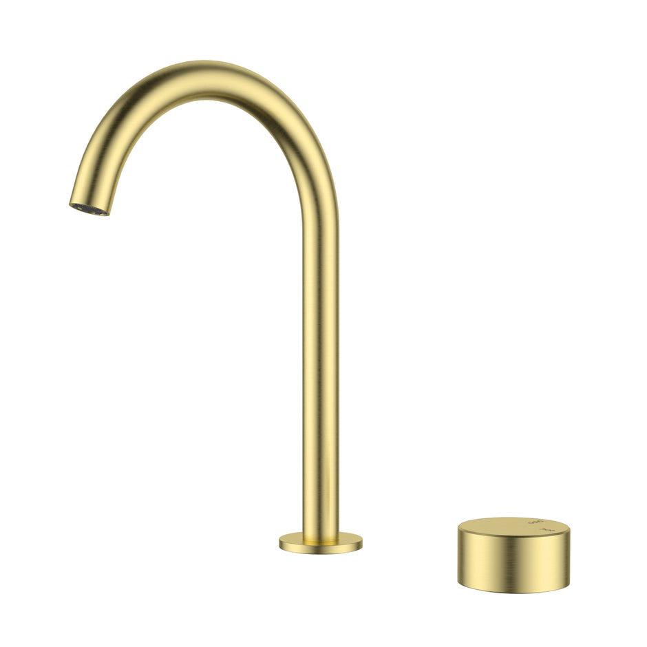 Ikon Hali Hob Basin Mixer in Brushed Gold