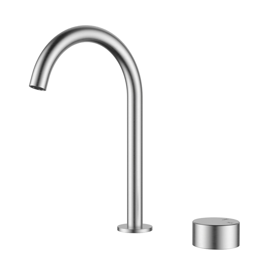 Ikon Hali Hob Basin Mixer in Brushed Nickel