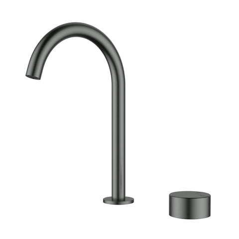 Ikon Hali Hob Basin Mixer in Gun Metal