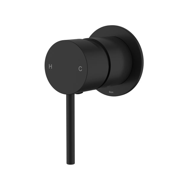 Ikon Hali Wall Mixer 60mm Cover Plate in Matte Black
