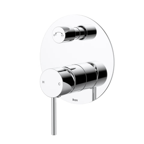 Ikon Hali Wall Mixer Diverter in Chrome