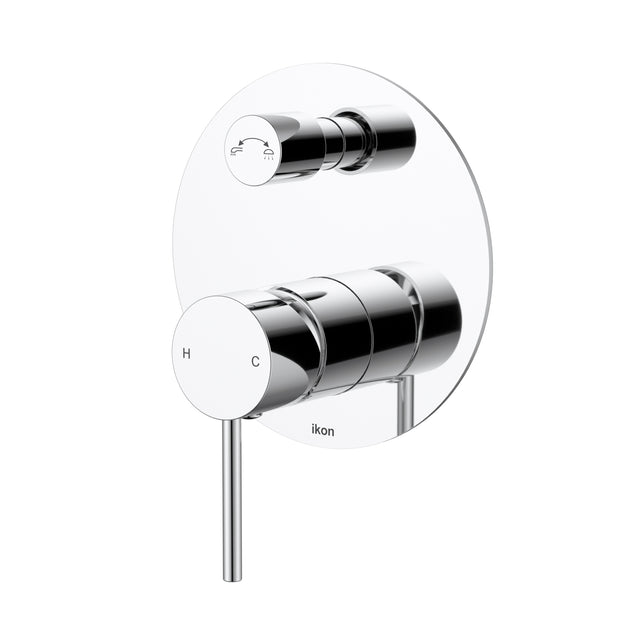 Ikon Hali Wall Mixer Diverter in Chrome