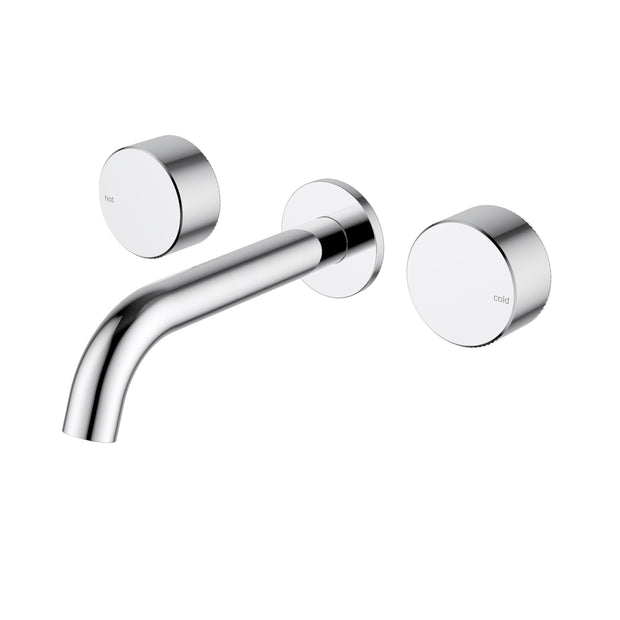 Ikon Hali 1/4 Turn Ceramic Disc Wall Basin Set in Chrome