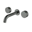 Ikon Hali 1/4 Turn Ceramic Disc Wall Basin Set in Gun Metal
