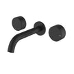 Ikon Hali 1/4 Turn Ceramic Disc Wall Basin Set in Matte Black