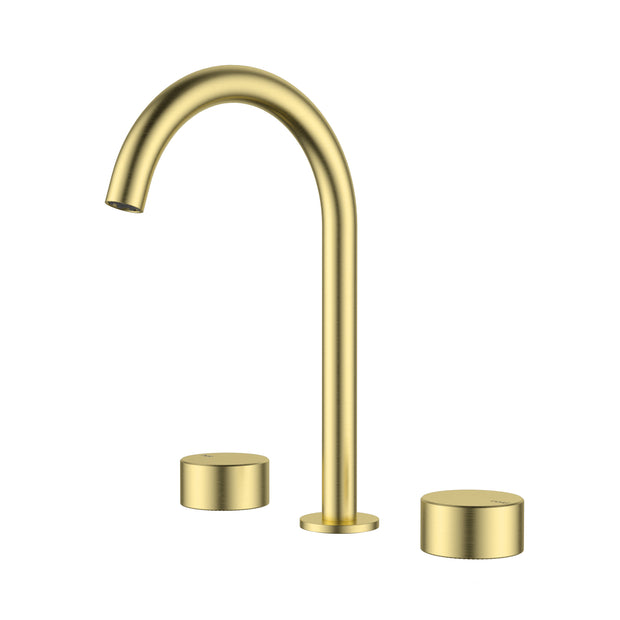 Ikon Hali 1/4 Turn Ceramic Disc Basin Set in Brushed Gold
