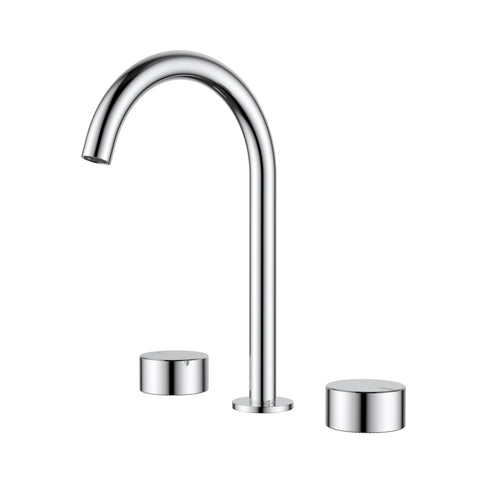 Ikon Hali 1/4 Turn Ceramic Disc Basin Set in Chrome