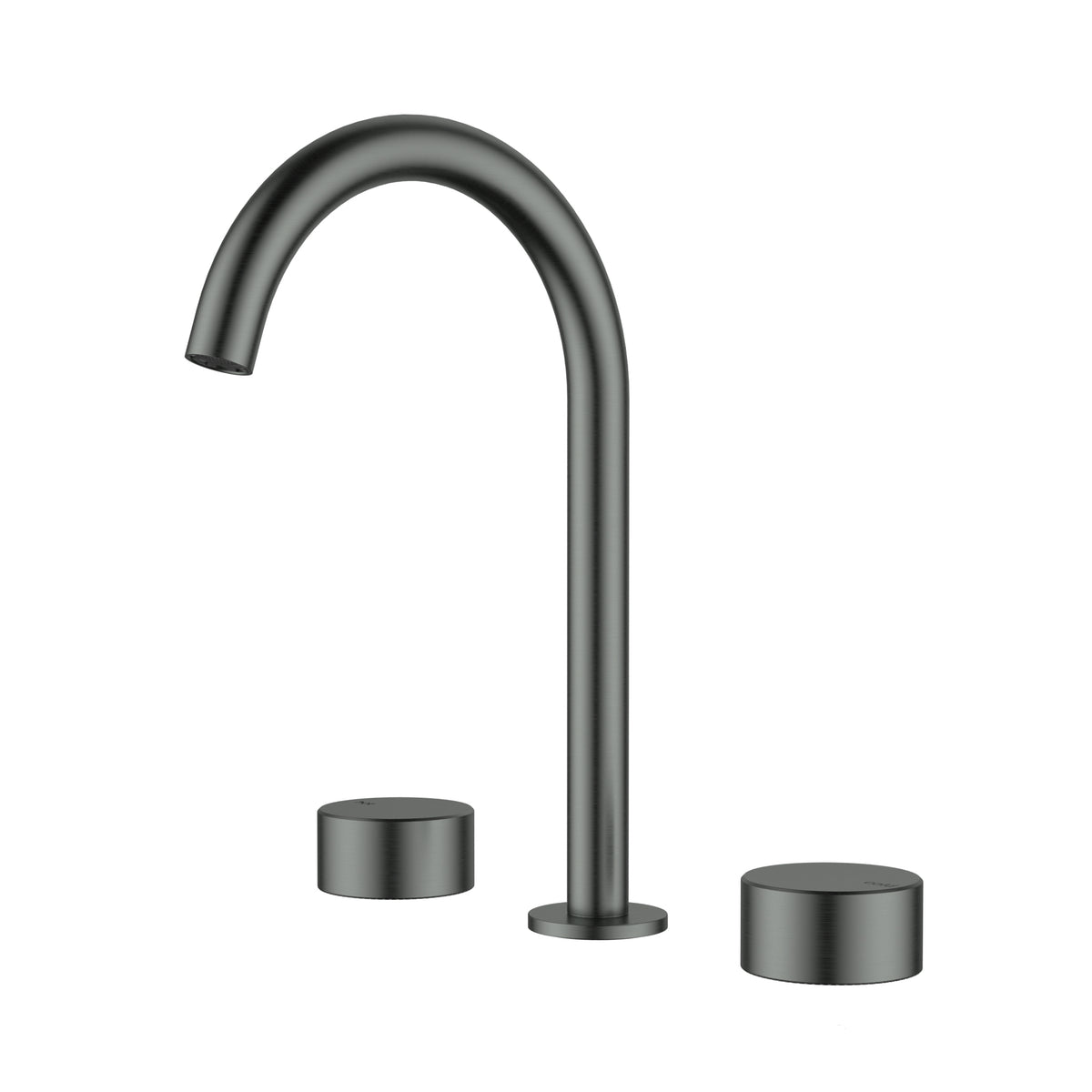 Ikon Hali 1/4 Turn Ceramic Disc Basin Set in Gun Metal
