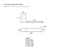 Flores Toilet Roll Holder line drawing