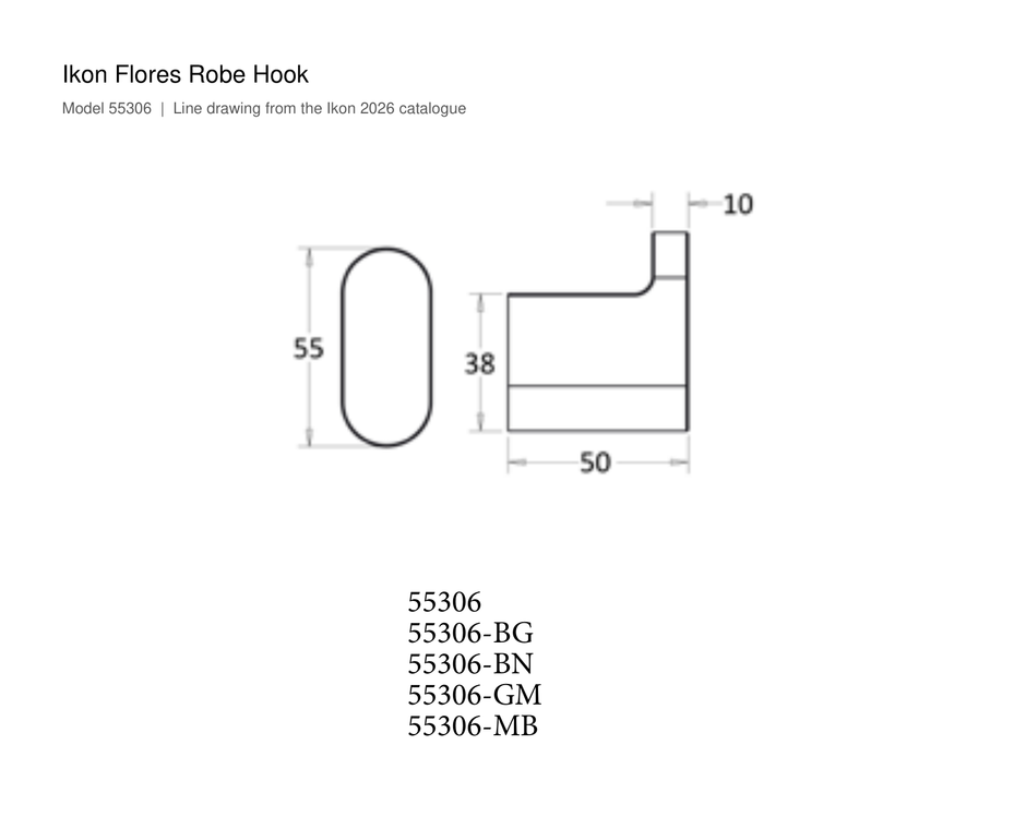 Flores Robe Hook line drawing