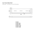 Flores Metal Shelf line drawing