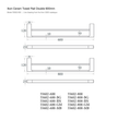Ceram Towel Rail Double 600mm line drawing