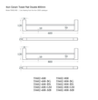 Ceram Towel Rail Double 800mm line drawing