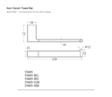 Ceram Towel Bar line drawing