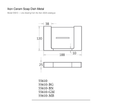 Ceram Soap Dish Metal line drawing