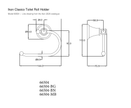 Clasico Toilet Roll Holder line drawing