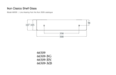 Clasico Shelf Glass line drawing