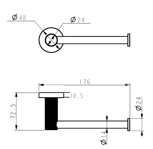 Linie Paper Holder line drawing