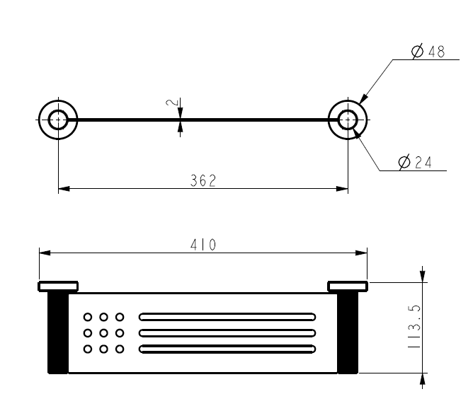 Linie Metal Shelf line drawing