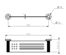 Linie Metal Shelf line drawing