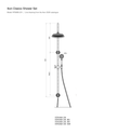 Clasico Shower Set line drawing