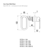 Kara Wall Mixer line drawing