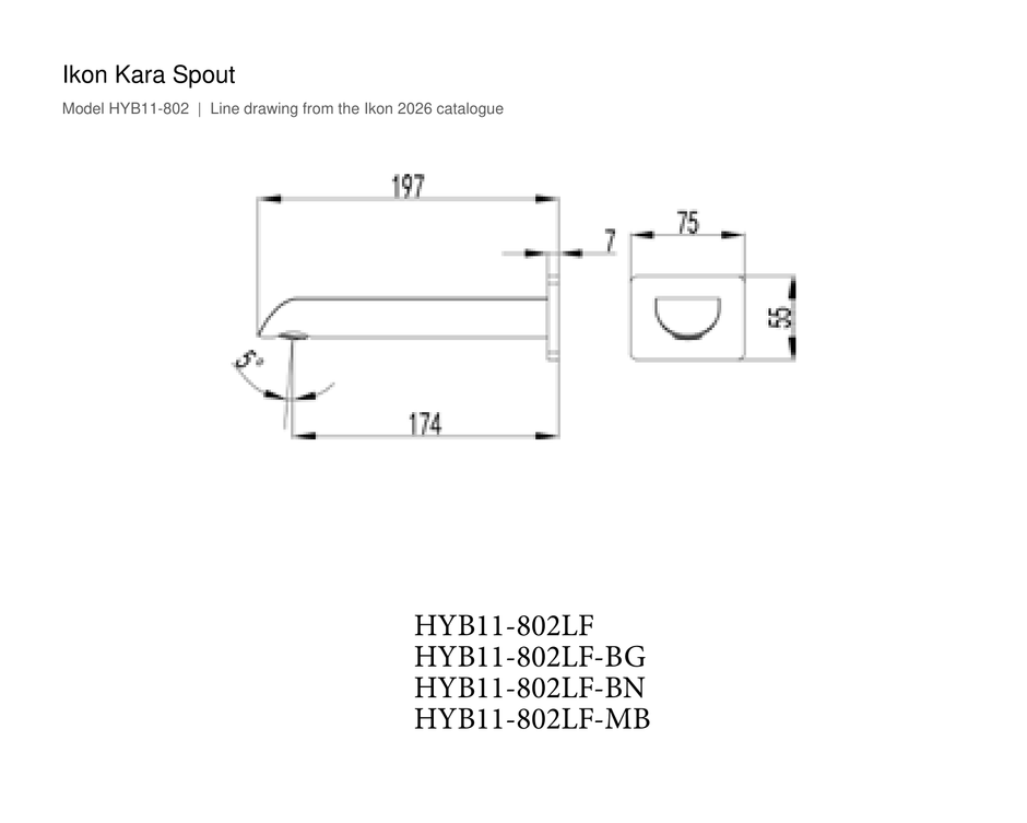 Kara Spout line drawing