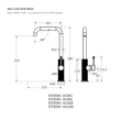 Linie Sink Mixer line drawing