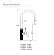 Linie Pull-Out Sink Mixer line drawing