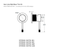 Linie Wall Mixer Trim Kit line drawing