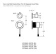 Linie Wall Diverter Mixer Trim Kit Separate Cover Plate line drawing