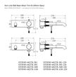 Linie Wall Basin Mixer Trim Kit 220mm Spout line drawing