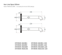 Linie Spout 220mm line drawing