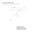 Ceram Wall Basin Mixer line drawing