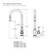 Clasico Sink Mixer Pull-Out line drawing