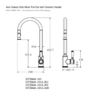 Clasico Sink Mixer Pull-Out with Ceramic Handle line drawing