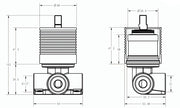Clasico Wall Mixer Body line drawing