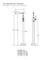 Clasico Bath Mixer Freestanding line drawing