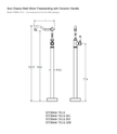 Clasico Bath Mixer Freestanding with Ceramic Handle line drawing