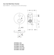 Hali Wall Mixer Diverter line drawing