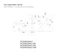 Clasico Basin Tap Set line drawing