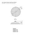 Clasico Shower Head Round 220mm line drawing