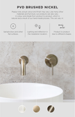 Round Pinless Freestanding Bath Spout and Hand Shower - PVD Brushed Nickel