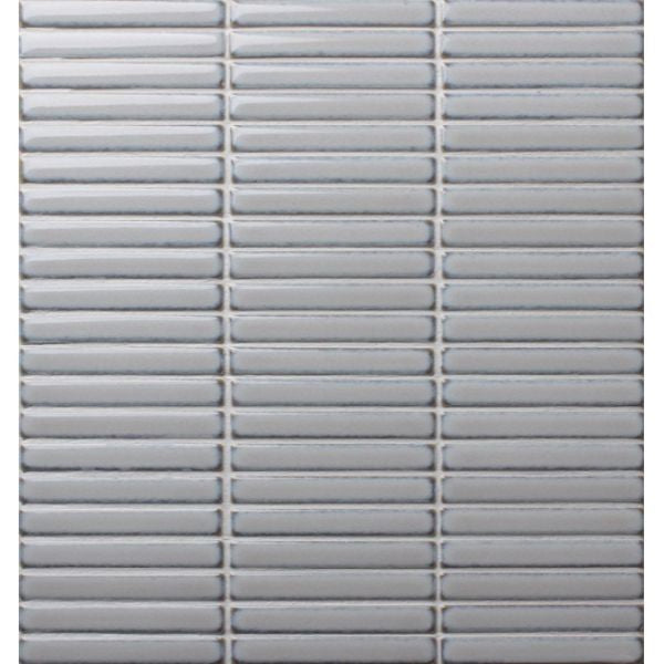 Japanese Traces Dove Grey Gloss Porcelain Mosaic tile