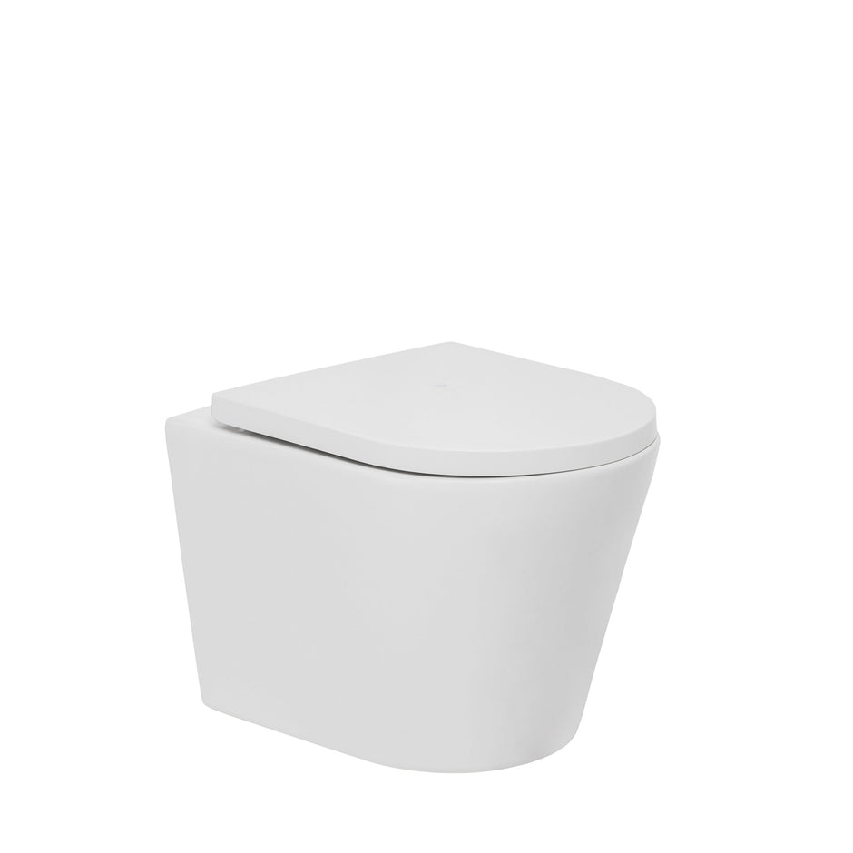 Johnson Suisse Venezia Wall Hung Rimless Toilet Pan With Seat