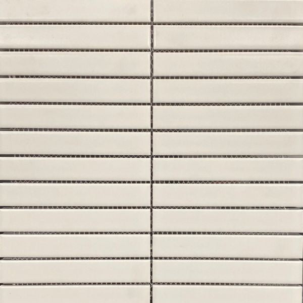 Kit Kat White Matt Porcelain Mosaic 22x145mm tile