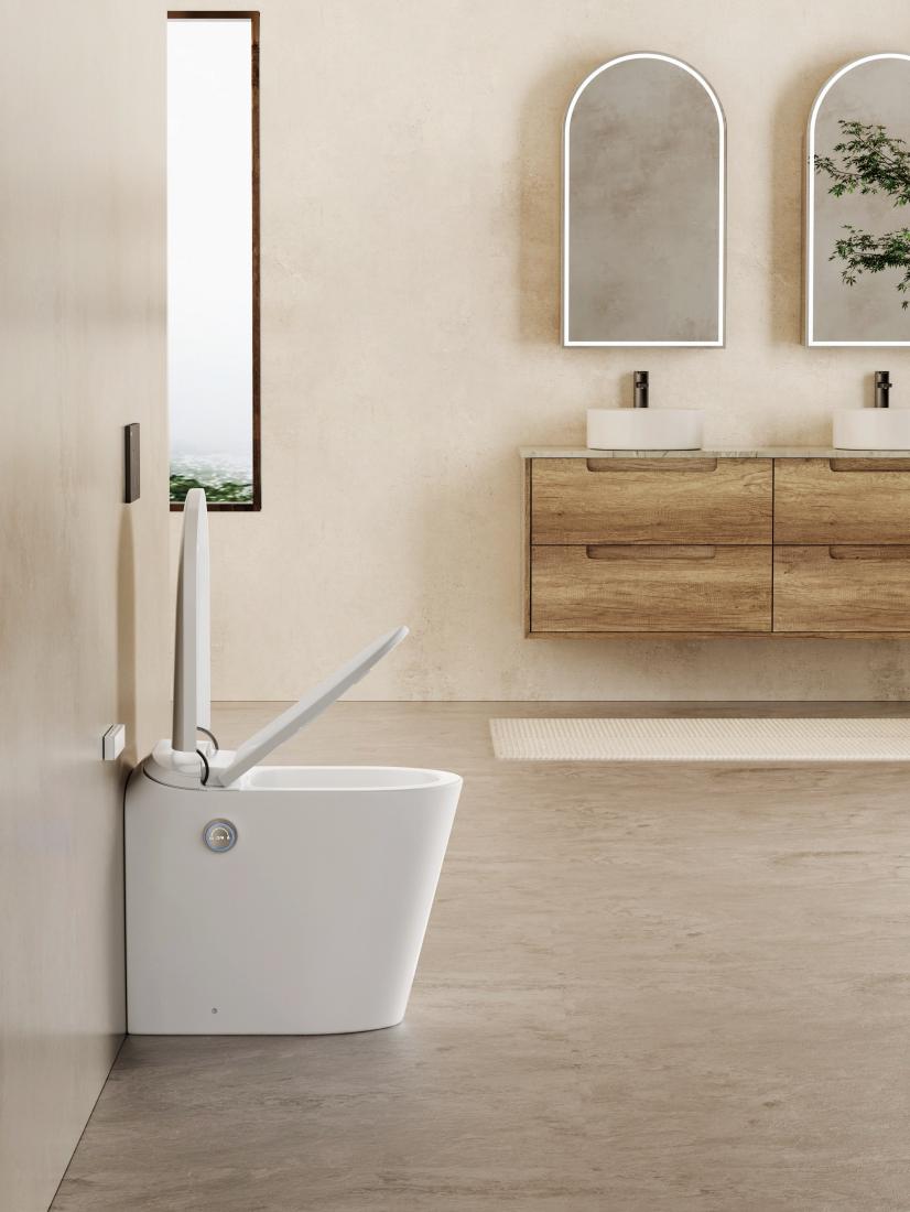 Lafeme Autolux smart toilet in a styled bathroom